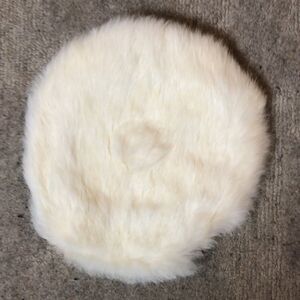 Rare Vintage Cesare Collection Italian Knit White Rabbit Fur Beret | 1980’s